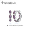 Silver Ear Needle Oval Small Zircon Hoop Earrings Colorful Zircon Gold Earrings for Women Party Jewelry - Image 23