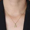 Stainless Steel Gold Plated 26 Letters Name Necklace Zircon Pendant Necklace - Image 6