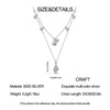 Silver Ocean Double Necklace Starlight Raindrop Four-leaf Clover Necklace for Women Anniversary Jewelry Gifts - Image 10