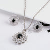 Retro Classic Temperament Women's Snowflake Set Zircon Crystal Pendant Necklace Earrings with Snowflake - Image 11