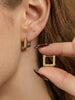 1 Pair Stainless Steel Geometric Square Unisex Punk Rock Earrings Women Men Piercing Push-Back Clip Ear Rings Party Jewelry - Image 1