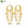 Silver Needle Zircon Crystal Tassel Hoop Earrings for Women Long Earrings Wedding Party Jewelry - Image 2