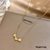Cute Triple Color Heart Beads Necklace for Women Gold Plated Stainless Steel Charm Necklaces Jewelry - Image 6