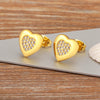 Heart Shape Hollow Design Charm Earrings For Women Pave Shiny Crystal Zircon Ear Jewelry Gifts - Image 5