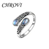 Retro Silver Agate Spoon, Moonstone Ring, Women's Simple and Ring - Image 5