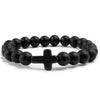 8mm Beads Religious Cross Bracelet for Women Men Natural Turquoise Stone Elastic Link Prayer Bracelet for Boy Girls - Image 32