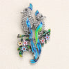 Women Brooch Extra-Large Rhinestone Peacock Animal Bird Dog Conch Enamel Pin Jacket Jewelry Accessory - Image 15