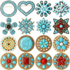 Turquoise Blue Brooches for Women Unisex Tibetan Style Pins Star Rhinestone Office Party Friend Gifts Jewelry Accessories - Image 1