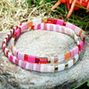 Colorful Tila Bead Bracelet with Contrasting Patterns - Image 32