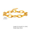 Chunky Stainless Steel Link Chain Bracelet in Gold-Tone - Image 11