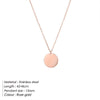 Minimalist Round Pendant Necklace for Women Stainless Steel Clavicle Necklace Long Chain Jewelry Statement Girl Gift - Image 19