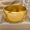 Smooth Stainless Steel Cuff Bracelet with Three Width Options - Image 9