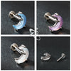 ZS 1PC 16G Stainless Steel Lip Ring Internal Thread Labret Piercing Moonstone Ear Stud Moon Butterfly Cartilage Earring Jewelry - Image 2