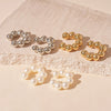 Non-Piercing C-Shaped Clip Earrings with Rounded Bead Accents - Image 2