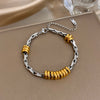 Heart Detail Necklace or Bangle in Two-Tone Stainless Steel Style - Image 18