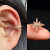 Adjustable Ear Cuff No Piercing with Cubic Zirconia Butterfly and Flower Designs - Image 58