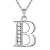 26 Letter Silver Necklace Pendant For Women Clavicle Chain Wedding Jewelry Party Gift - Image 29