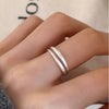 Silver Rings for Women Couple Minimalist Narrow Sparckling Star Jewelry Birthday Gift Prevent Allergy - Image 4