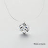 Silver Zircon Crystal Pearl Pendant Choker Necklace Fishing Line Jewelry For Fshion Women - Image 9