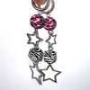 Y2K Jewelry Zebra Leopard Print Earrings for Women Sexy Kawaii 90s Aesthetic Star Drop Earrings Goth Punk Accessories - Image 1