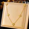 Stainless Steel Zircon Flower Water Drop Necklace Bracelet Earrings Anklets Holiday Jewelry Set For Lady - Image 3
