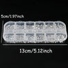 12 Grids Silvery Flat Bottom Rhinestone Nail Charms Shiny Crystal Diamond Sequins for Nails Suitable for Wedding Party Decor - Image 4