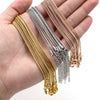 10pcs/lot Square Box Chains 4colors Pvd Plate Necklace 1.5mm Chain Stainless Steel Jewelry Choker For Women and Men - Image 1