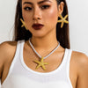 IngeSight.Z Exaggerated Big Starfish Pendant Necklace Women Punk White Thick Rope Chain Choker Necklace Party Jewelry Gift - Image 2