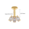 Titanium 16G Marquise CZ Screw Flat Back Vertical Helix Piercing Cartilage Stud Earring - Image 11