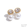 Imitation Pearls Drop Stainless Steel Golden Korean Hoop Earrings Charms Jewelry Gift - Image 20