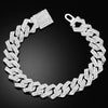 BulingBuling Mens Cuban Bracelet Full Diamond-Rhombus Design Sparkling Jewelry for Him - Image 3