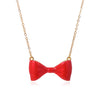Bow Tie Necklace Pendant Simple Stylish Necklace Jewelry for Women Girls Kids Child - Image 1