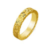 Textured Stainless Steel Band Ring in Gold-Tone or Silver-Tone - Image 6