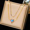 Delicate Shiny Cubic Zirconia Collar Pendant Necklace For Women Sweet Chic Stainless Steel Jewelry Gift - Image 7
