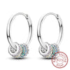 Silver Hoop Earrings Starlight Heart Butterfly Crystal Zircon Hoop Earrings For Women Girl Jewelry Gift - Image 22