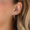 Stainless Steel Thin Hoop Earrings in Gold-Tone or Silver-Tone with 12 mm 14 mm or 18 mm Options - Image 24