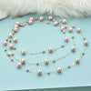 Double Layer Pink Simulated Pearl Long Necklace Women Sweater Chain Female Collares Statement Jewlery - Image 2