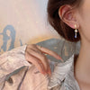 6pcs/set Gold Color Geometric Pendant Hoop Earrings for Women Crystal Star Heart Bow Drop Earring Cartilage Piercing Jewelry - Image 5