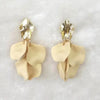 Gold Color Metal Leaf Acrylic Petal Flower Drop Earrings For Women Rose Pink Blue Orange Green Colors - Image 9