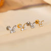 1/5PCS Titanium 16G Mini Butterfly CZ Labret Tragus Cartilage Conch Earring Helix Stud Medusa Piercings Body Jewelry for Women - Image 5