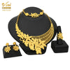 Ethiopian Gold Color Twisted Necklace And Earrings Jewelry Sets For Women Dubai Indian Bridal Set Wedding - Image 8