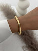 Chunky Geometric Spring Cuff Bangle in Gold-Tone or Silver-Tone - Image 21