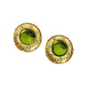 Vintage Style Green Crystal Sparkling Round Earrings Exaggerated Style Earrings - Image 5