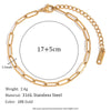 Blade Chain Figaro Chain Twists Chain Bracelet Gold Plated 316L Stainless Steel Jewelry Women's Hand Bracelets - Image 8