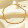 316L Stainless Steel Metal Gold Color Wheat Chain Necklace Bracelets Set For Women Jewelry Lady Gift - Image 4