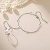 Ring Bracelets for Women Heart Clover Paperclip Chain Hand Chain Finger Bangle Stainless Steel Adjustable Wrist Jewelry - Image 11