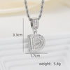 A-Z Silver Color Zircon Letter Initial Necklace Crystal Letter Necklace for Party Birthday Jewelry Gift - Image 6