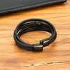 Xqni Multi-layer Braided Leather Wrap Bracelet Men Cool Stainless Steel Casual Buckle Bracelet Jewelry Accessories Gift - Image 6
