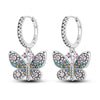 Butterfly Hoop Earrings with Colorful Cubic Zirconia - Image 17