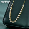 Bubble-Style Clear Stone Necklace with 3 mm Accents and 45 cm to 50 cm Chain - Image 1